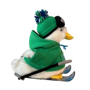 Aflac Insurance Duck Plush Coat Hat Snow Skiing Macys Christmas Holiday 2013 New